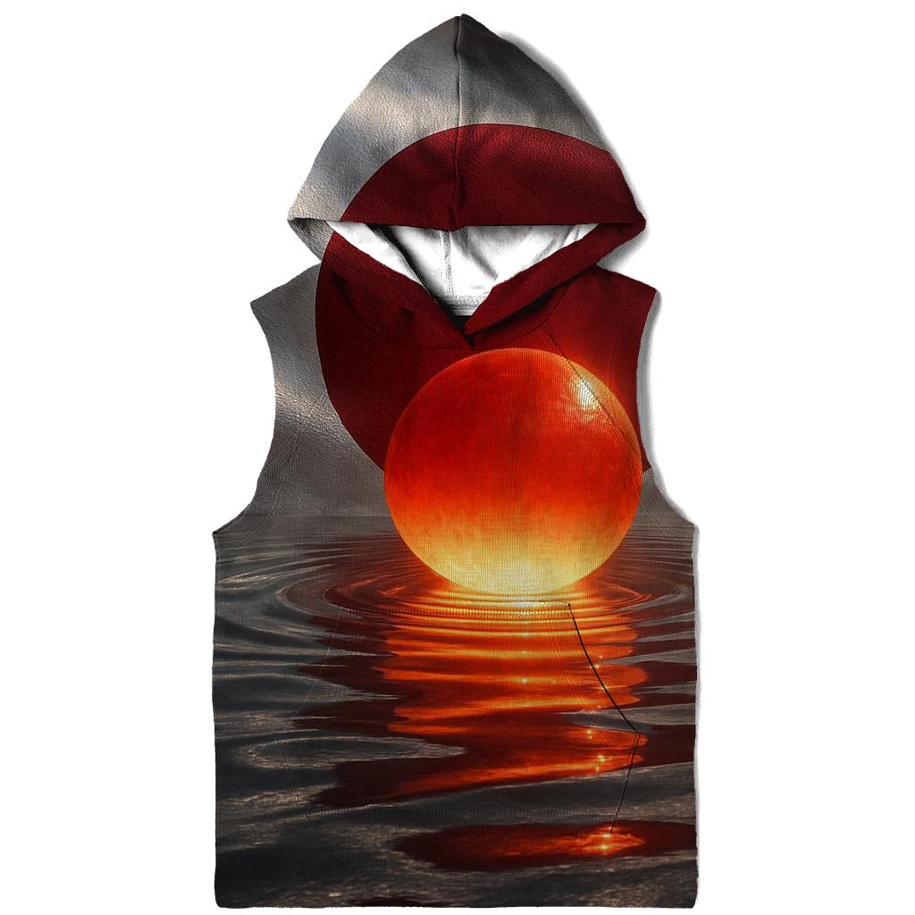 Metallic Rising Sun Over Tokyo Bay designer hoodies