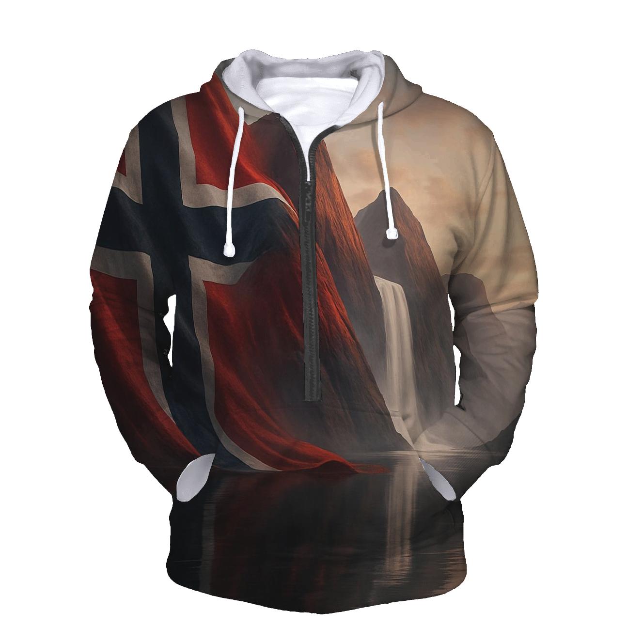 Aurora Fjord Flag Of Norway custom hoodies