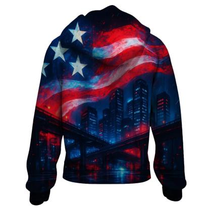 Neon Skyline Flag Mirage hoodie trends