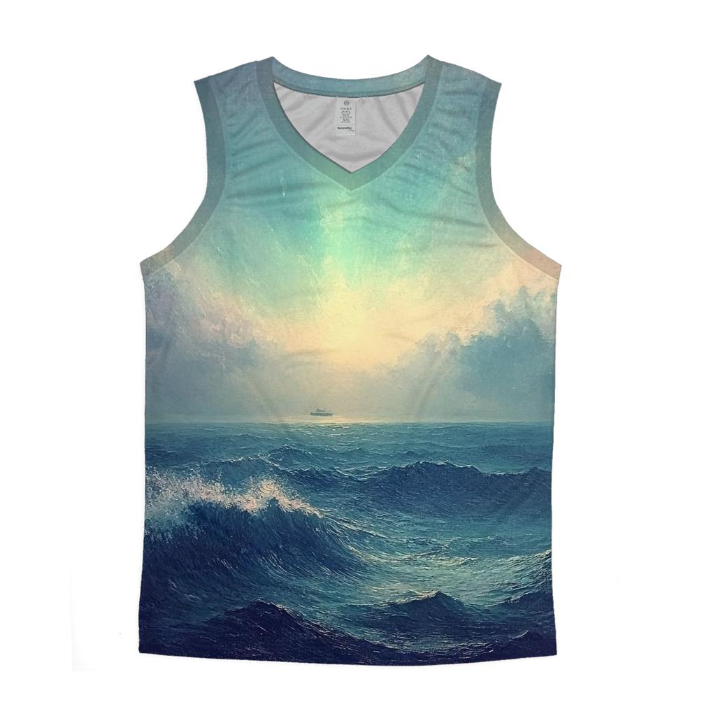 J M W Turner Inspired Aurora Over Stormy Sea stylish racerback tanks