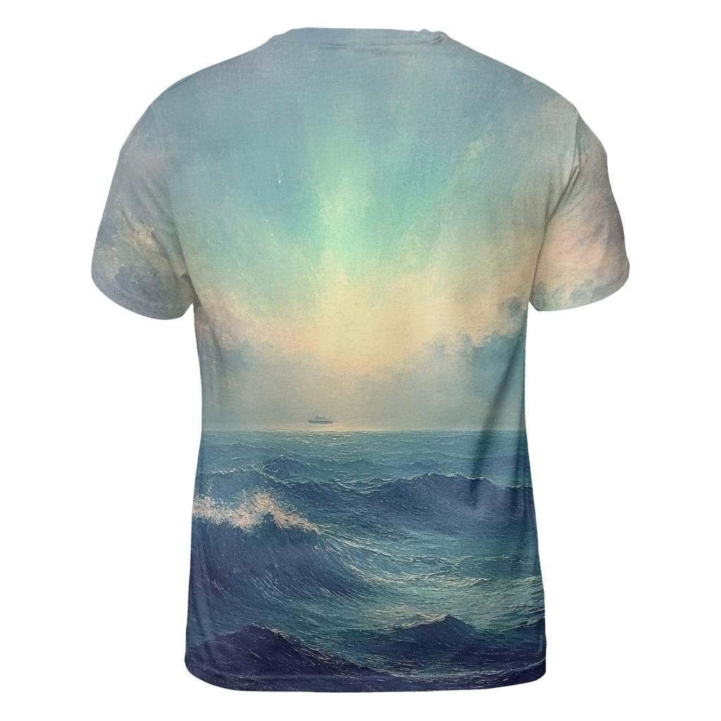 J M W Turner Inspired Aurora Over Stormy Sea creative print fashion shirts