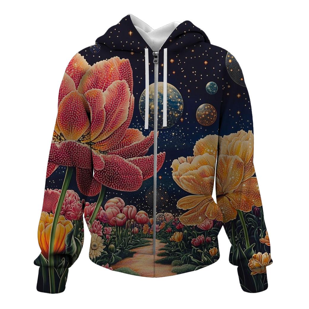 Yayoi Kusama Inspired Planets And Polka Dot Garden hoodie styles
