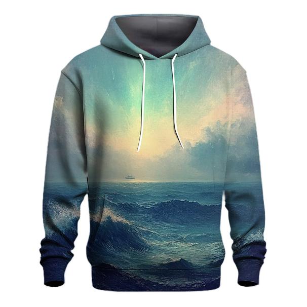 J M W Turner Inspired Aurora Over Stormy Sea pullover hoodies