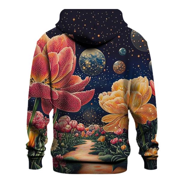 Yayoi Kusama Inspired Planets And Polka Dot Garden heavyweight hoodies