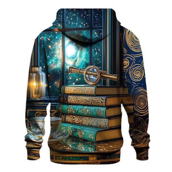 Gustav Klimt Inspired Celestial Library Still Life pullover hoodies