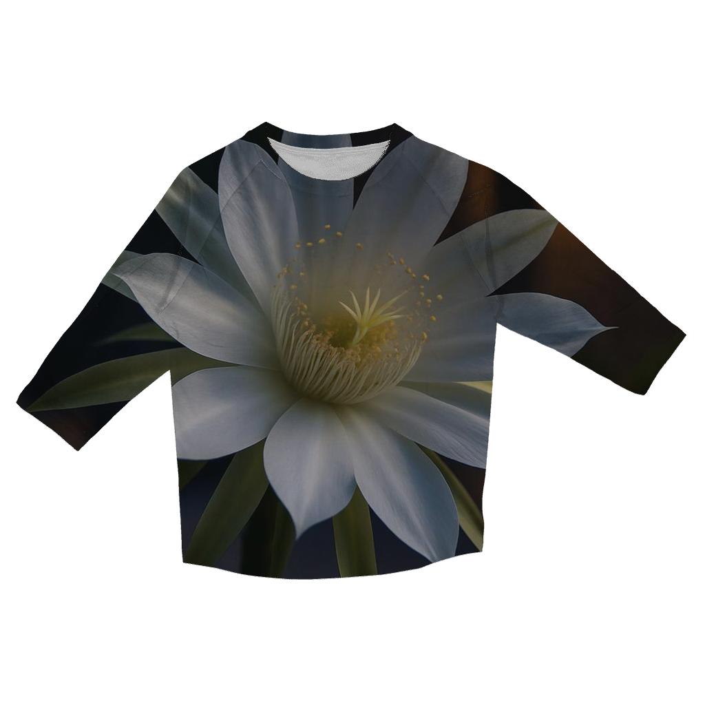 Night Blooming Cereus Pollination Study In Desert Courtyard trendy 3/4 sleeve tops