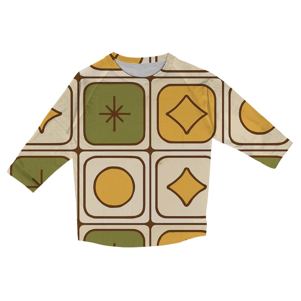 Avocado Kitchen Tiles Groove casual three quarter sleeve shirts