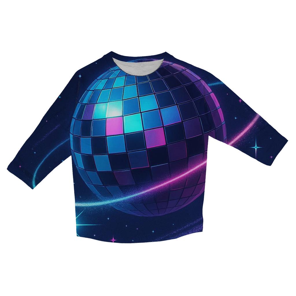Midnight Disco Orbit cotton quarter sleeve shirts