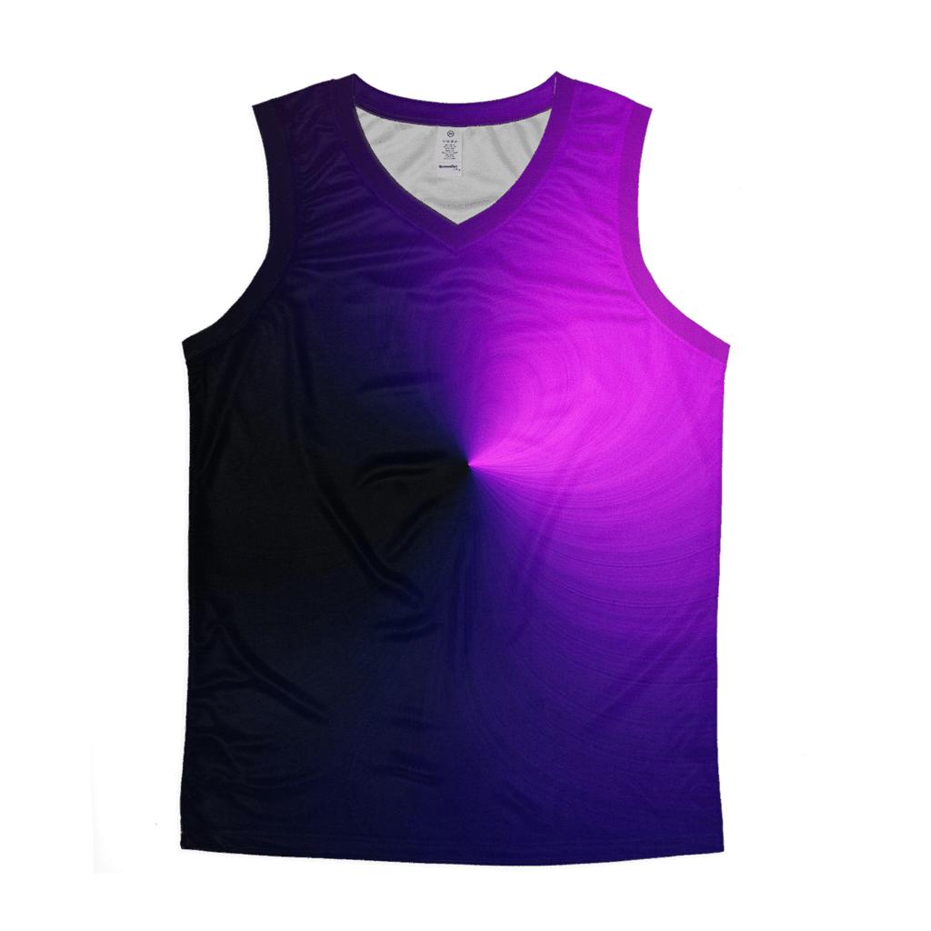 Obsidian Orchid Conic Drift cotton sleeveless tops