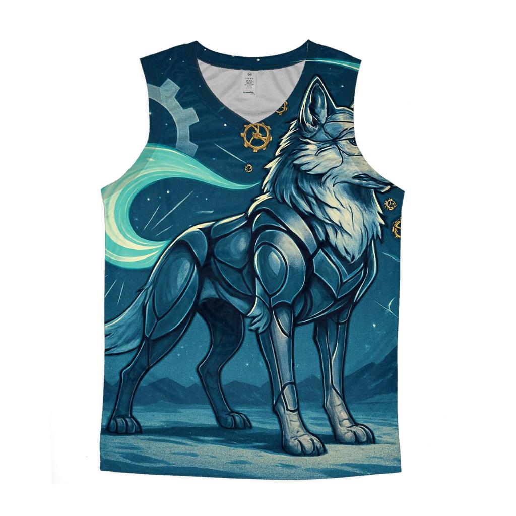 The Clockwork Aurora Wolf trendy fitted tank tops