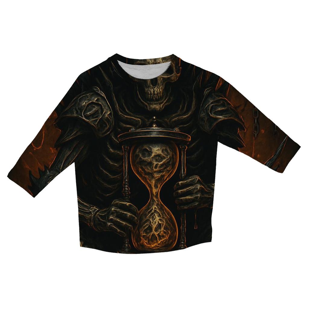 The Hourglass Forge Of The Bone Monarch designer 3/4 sleeve blouses