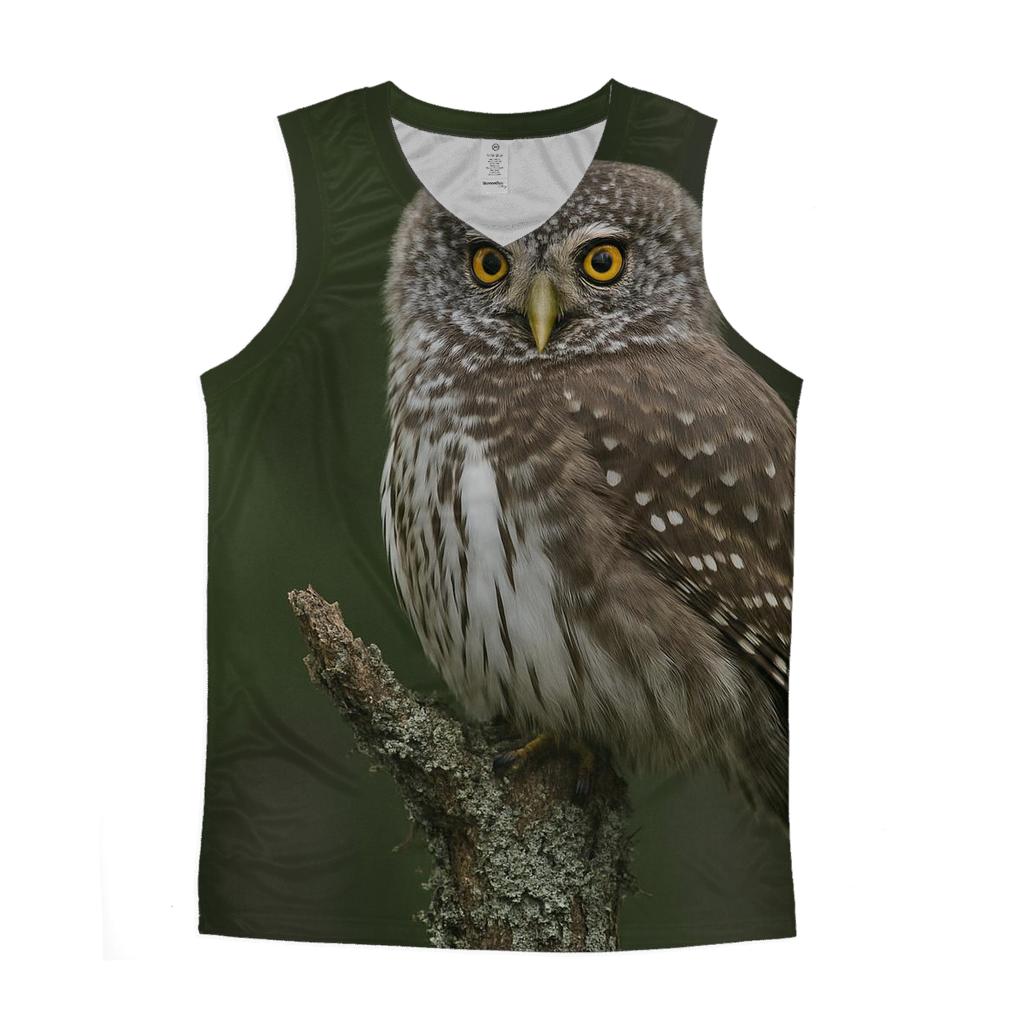 Moss Edge Watch Eurasian Pygmy Owl designer workout tanks