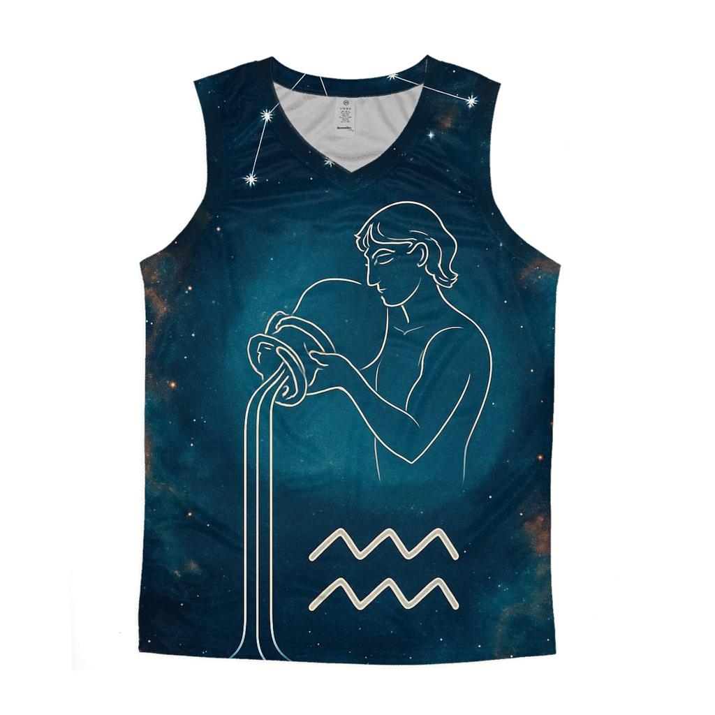 Aquarius Water Bearer Nebula Pour casual summer tank tops