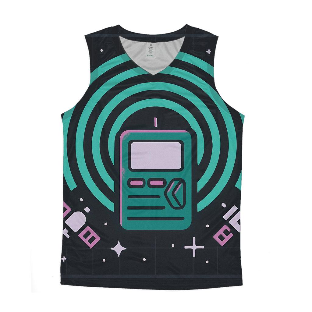 Cosmic Pager Signal Waves cotton sleeveless tops