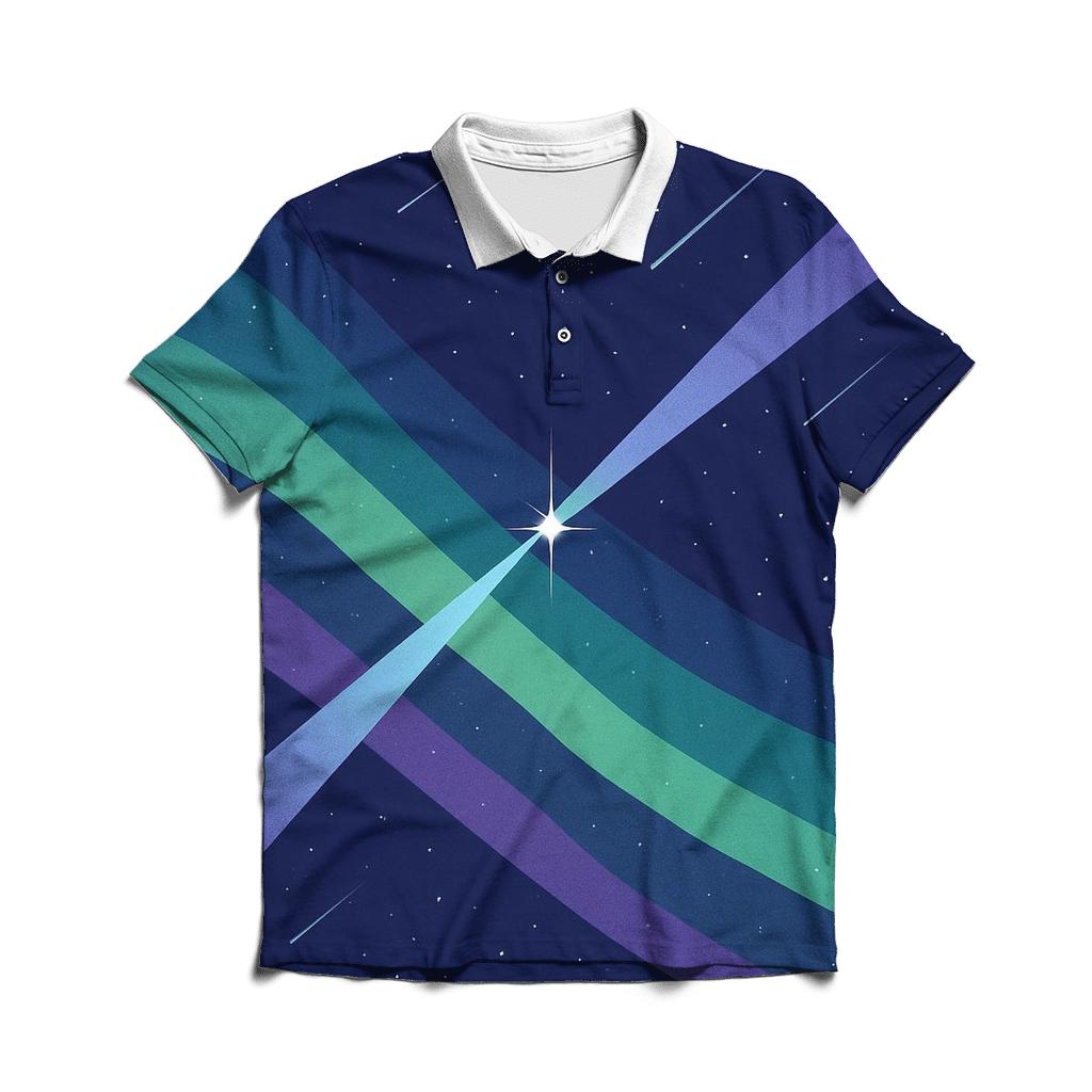 Aurora Ribbon Jet Outflow designer slim fit polos