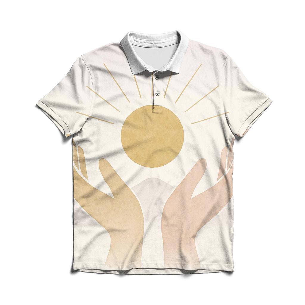 Hands Of Dawn Horizon premium cotton polo shirts