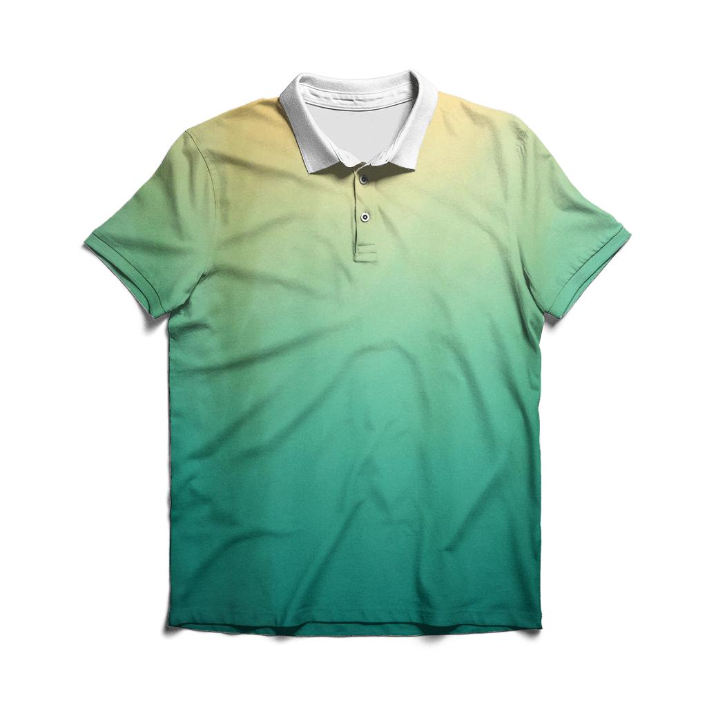 Kelp Forest Sunbeam Gradient personalized polo shirts