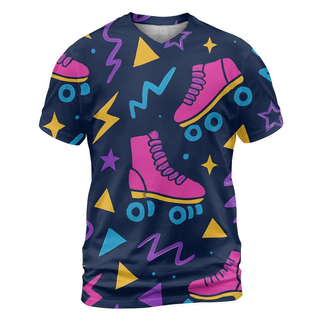 Roller Rink Neon Confetti personalized full print shirts