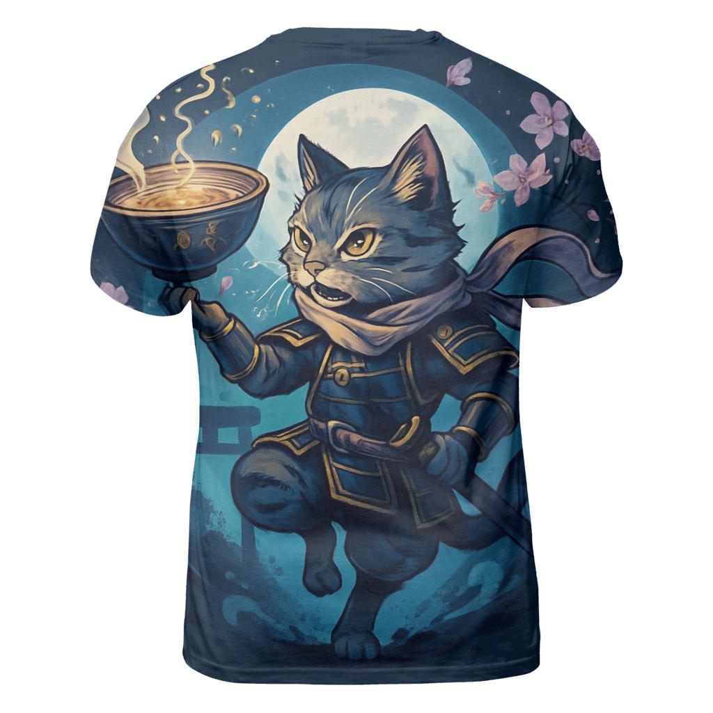 Moonlit Ramen Ronin Cat artistic all-over print tops