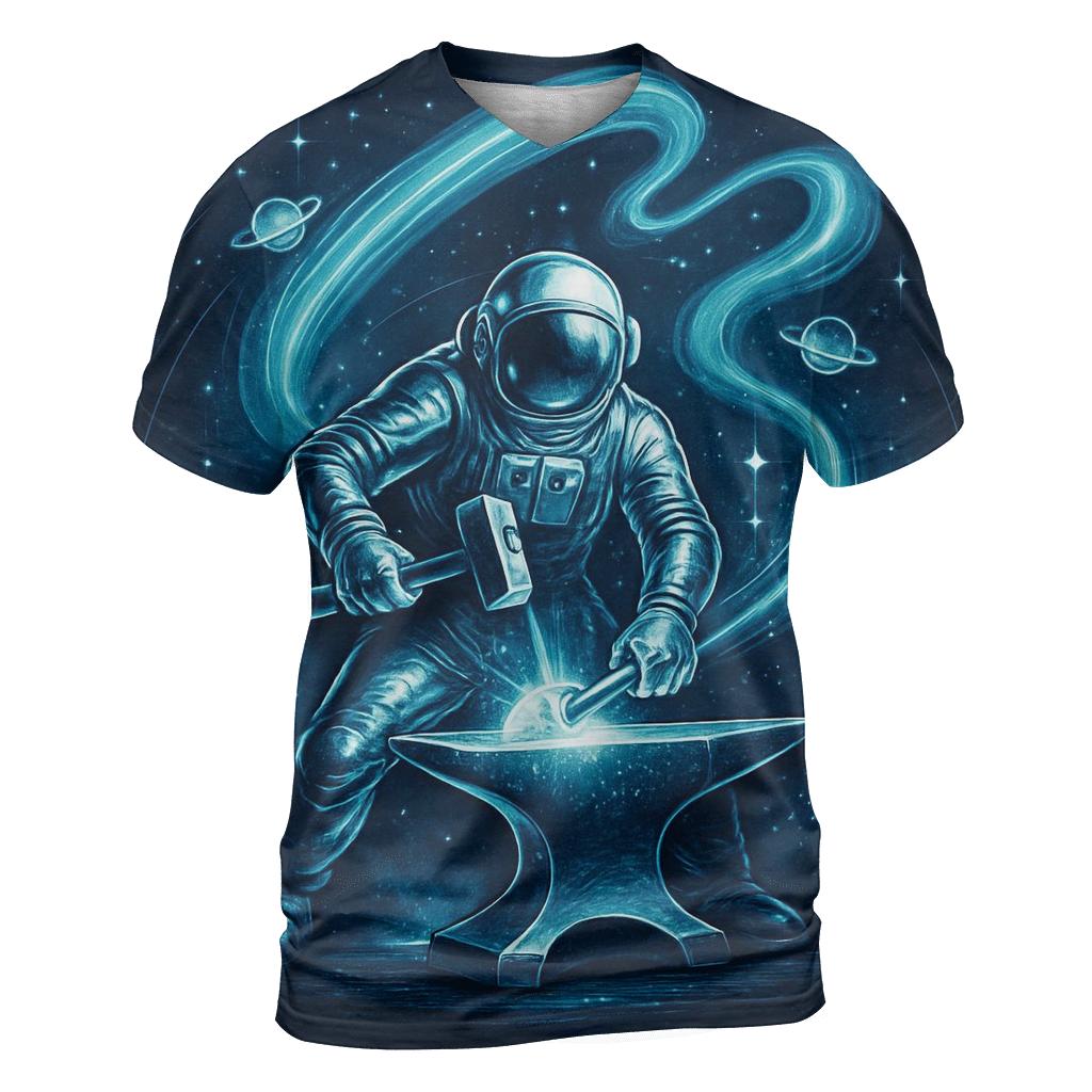 Aurora Foundry Of The Ice Comet artistic all-over print tops