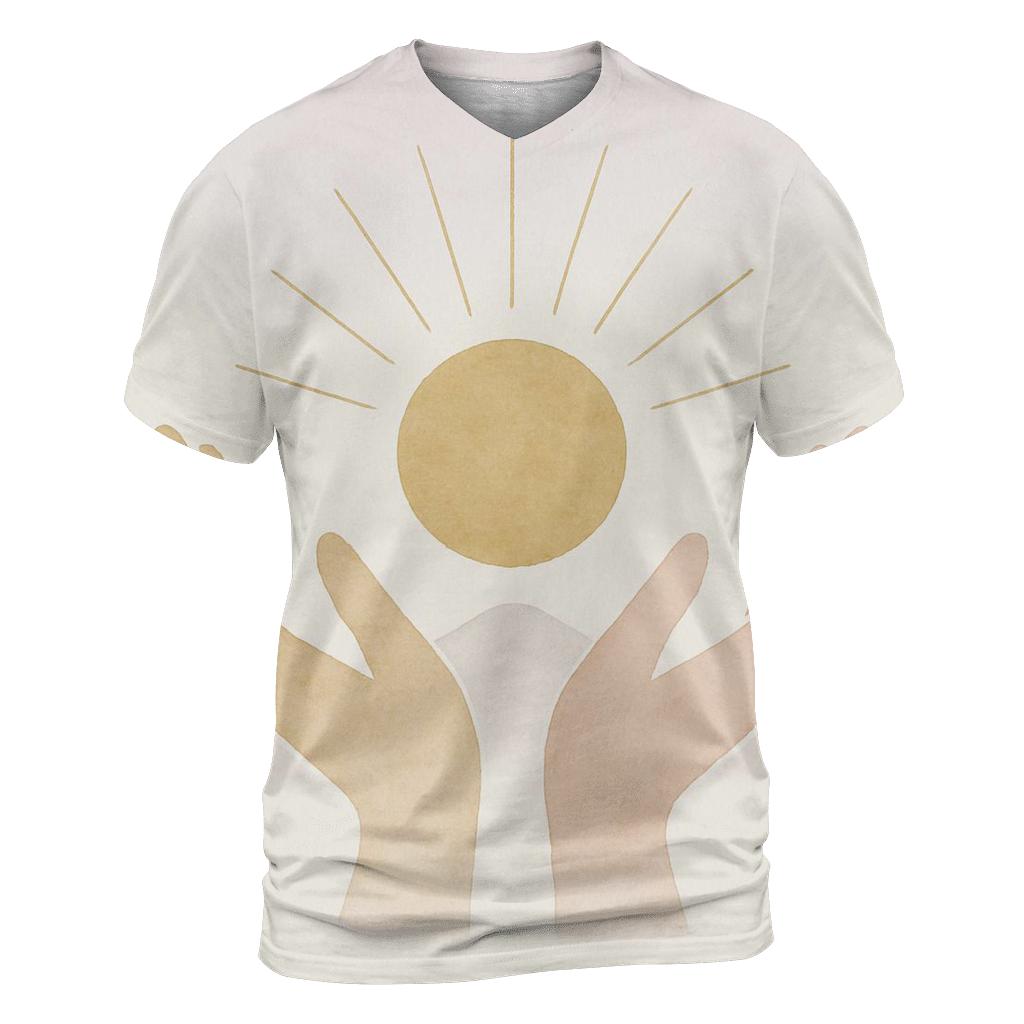 Hands Of Dawn Horizon artistic all-over print tops