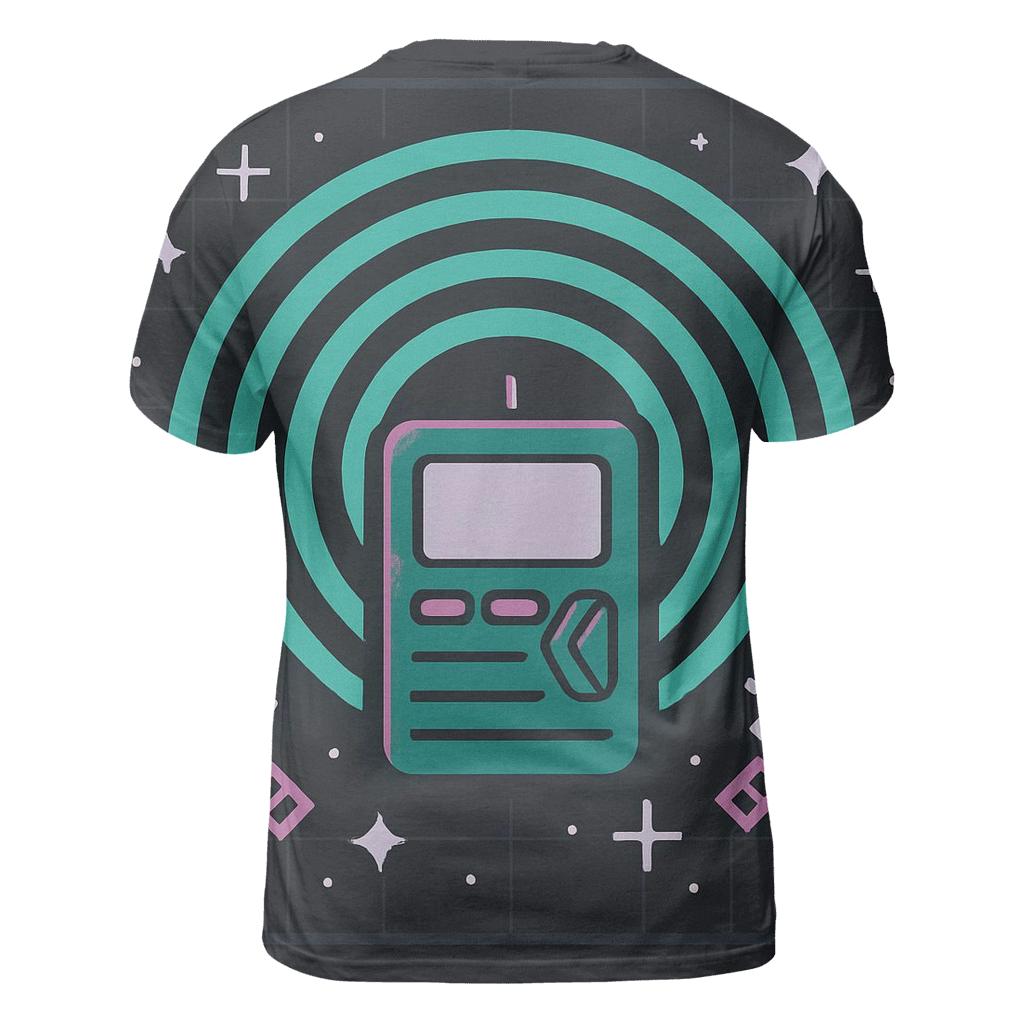 Cosmic Pager Signal Waves designer pattern shirts