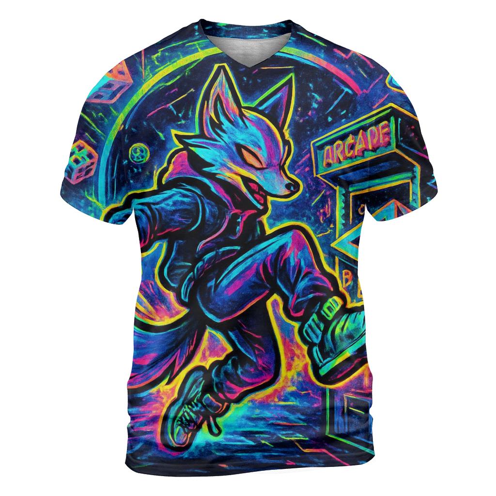 Pocket Dimension Arcade Fox unique graphic print tees