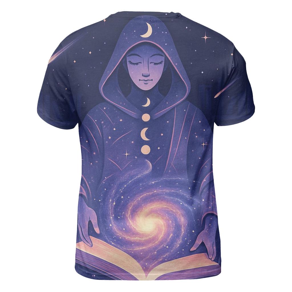 Library Of The Living Spiral Galaxy artistic all-over print tops