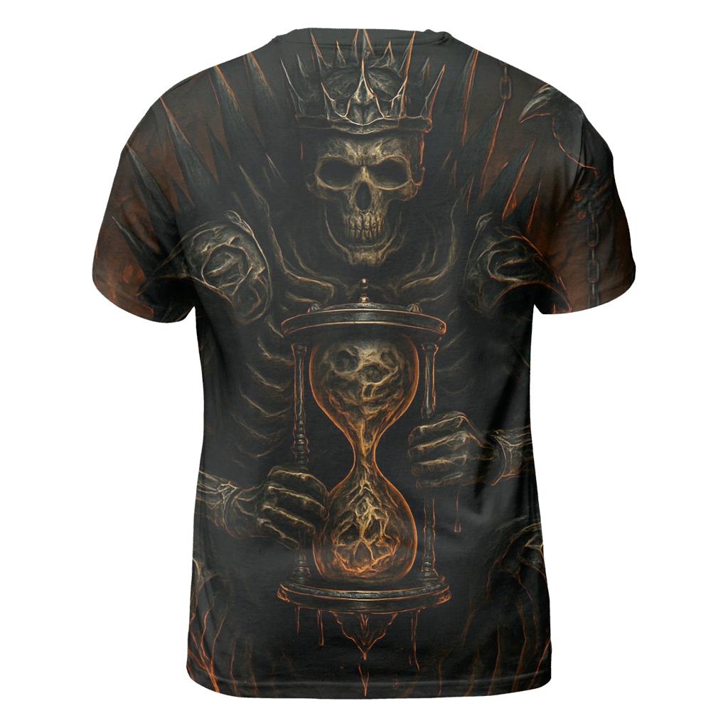 The Hourglass Forge Of The Bone Monarch trendy printed shirt styles