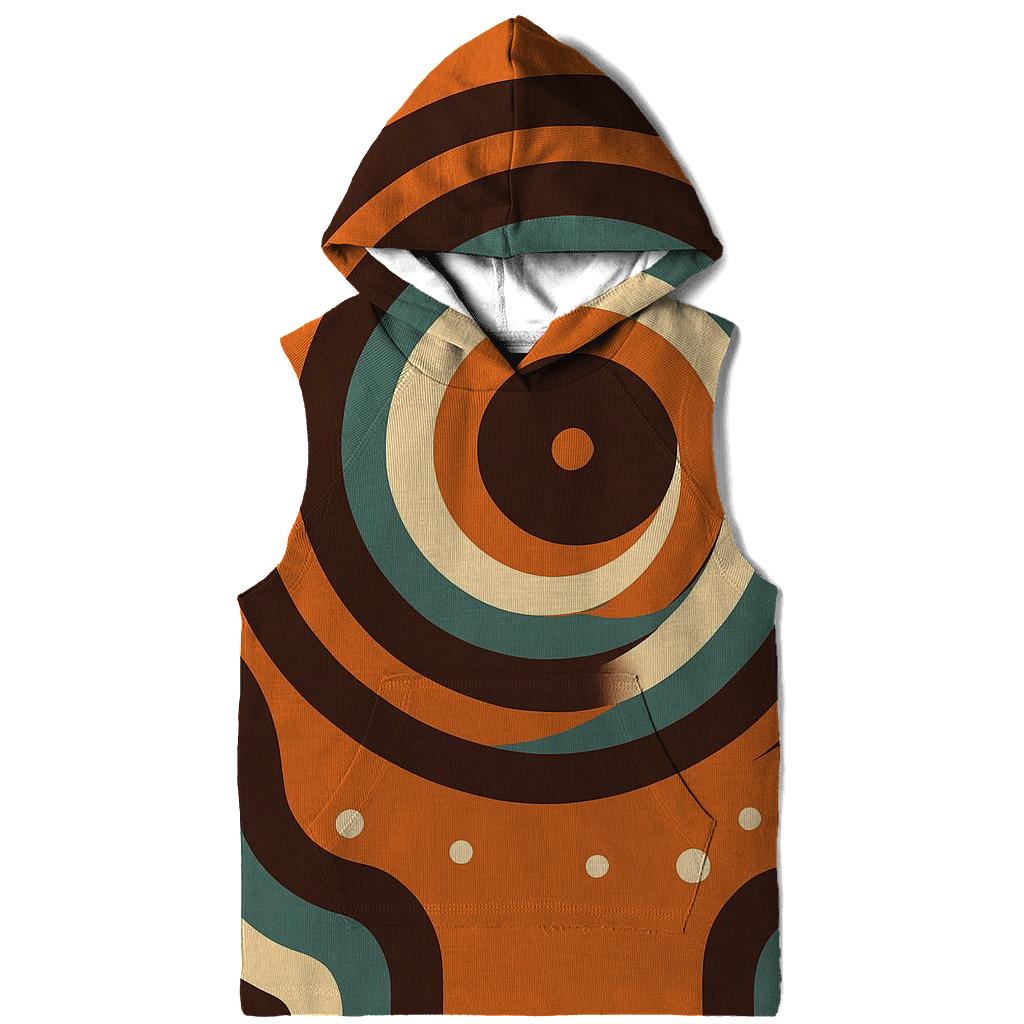 Groovy Vinyl Spiral Soundwaves zip-up hoodies