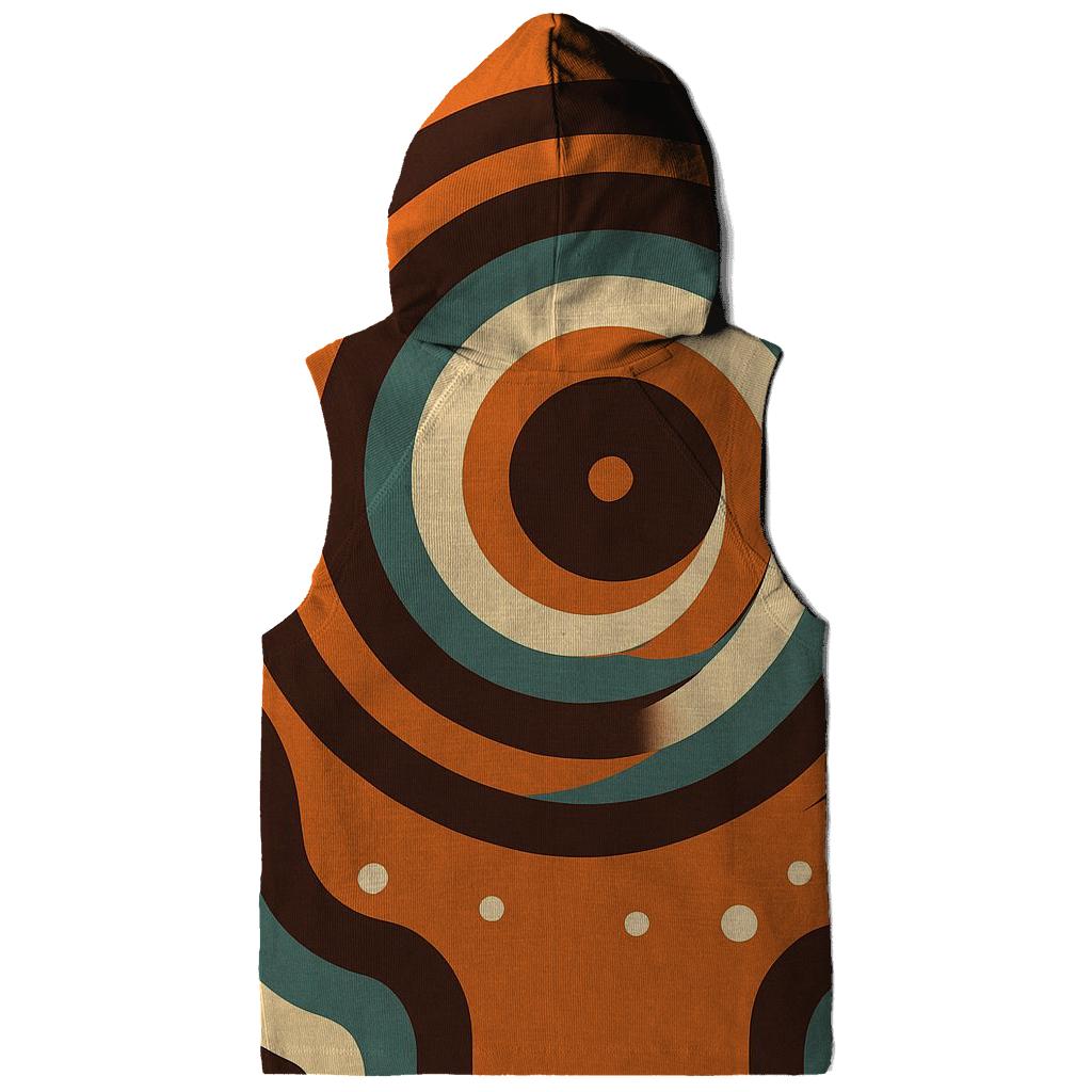 Groovy Vinyl Spiral Soundwaves zip-up hoodies