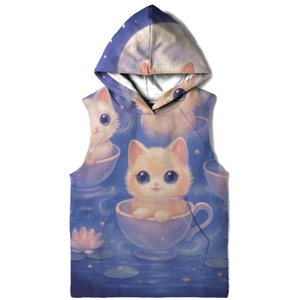 Moonlit Teacup Kitten Carousel heavyweight hoodies