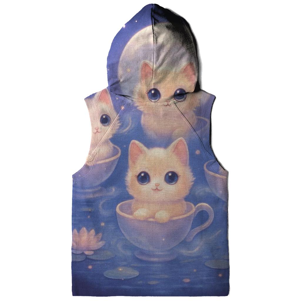Moonlit Teacup Kitten Carousel heavyweight hoodies