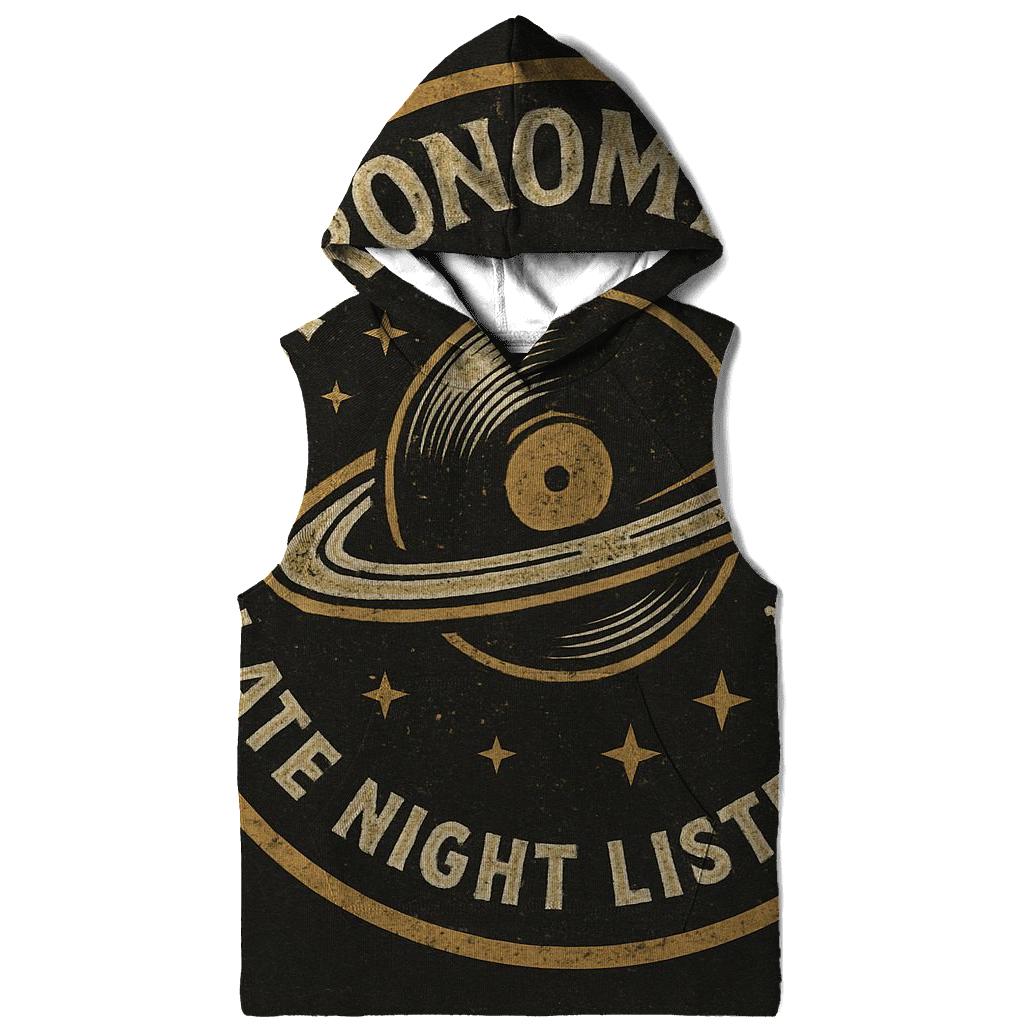 Distressed Vinyl Astronomy Club Badge graphic hoodies