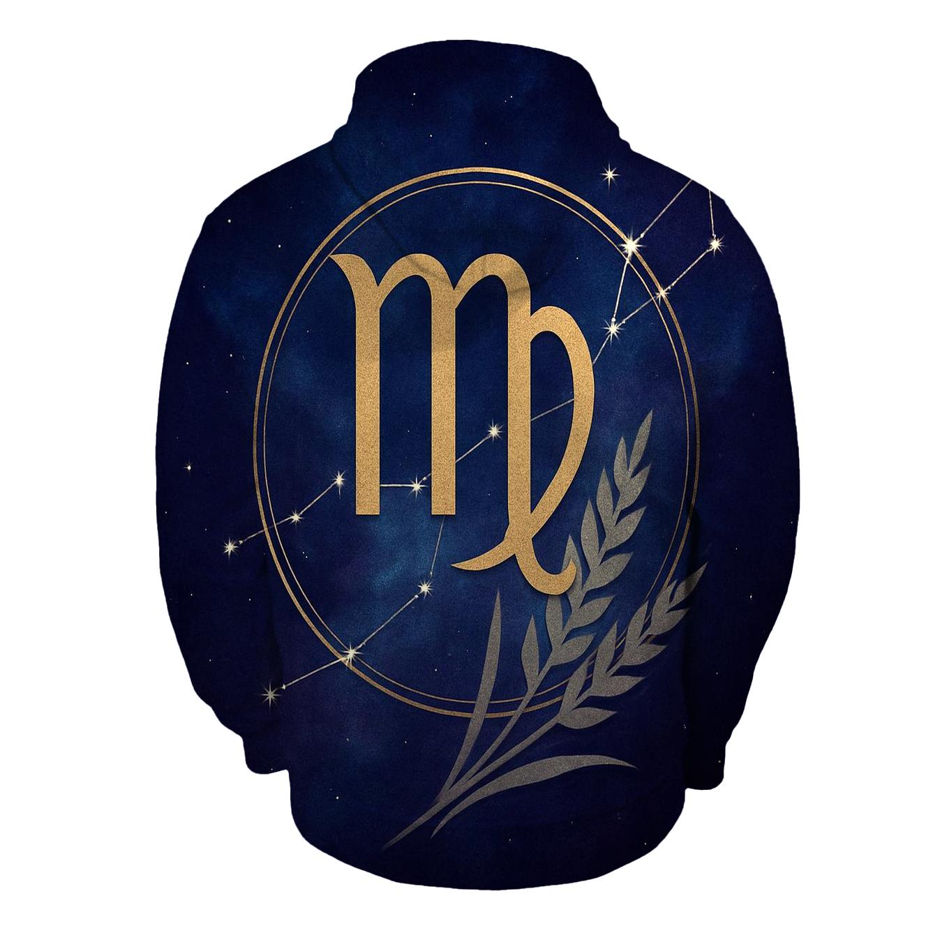 Virgo Sheaf Of Wheat Star Chart Emblem graphic hoodies