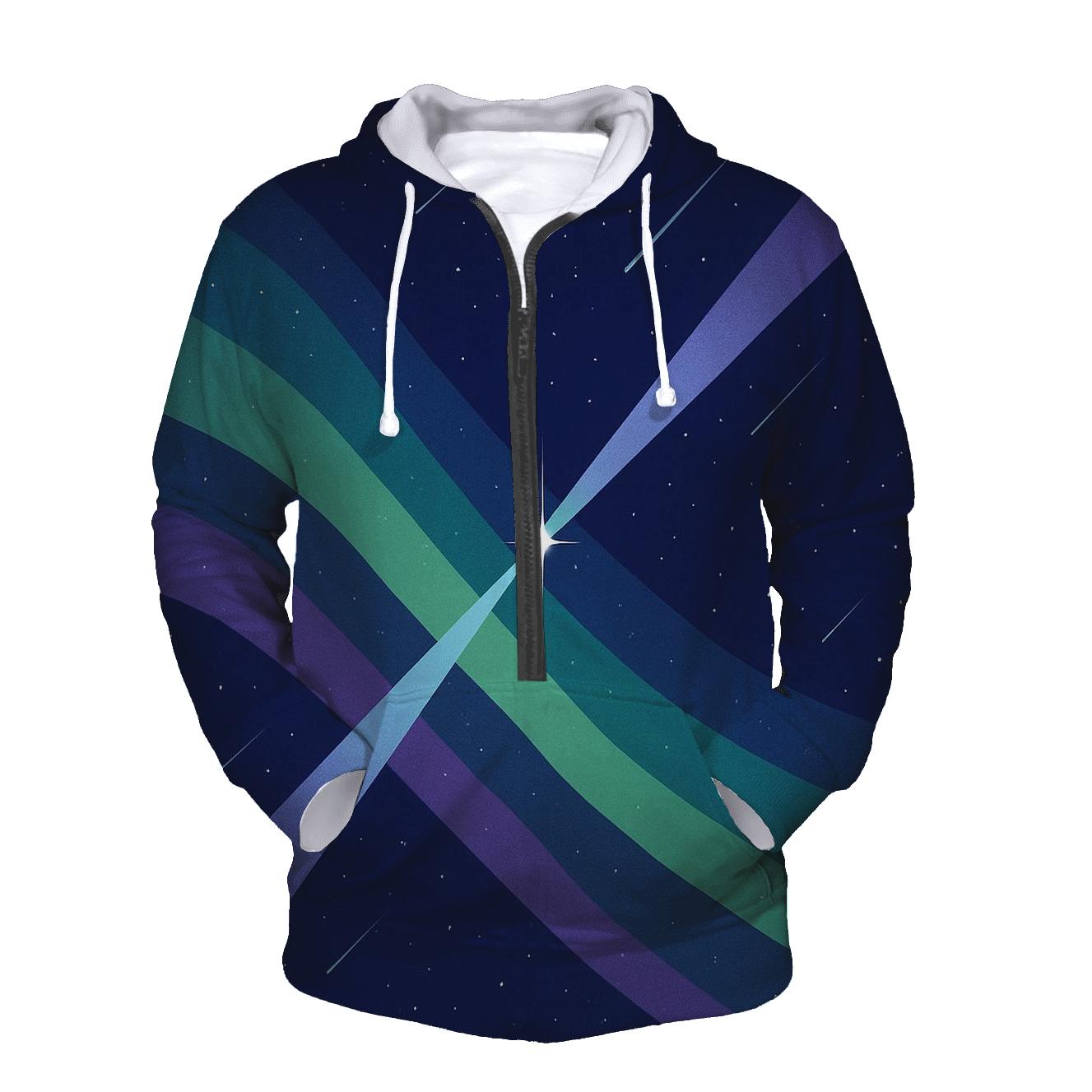 Aurora Ribbon Jet Outflow graphic hoodies