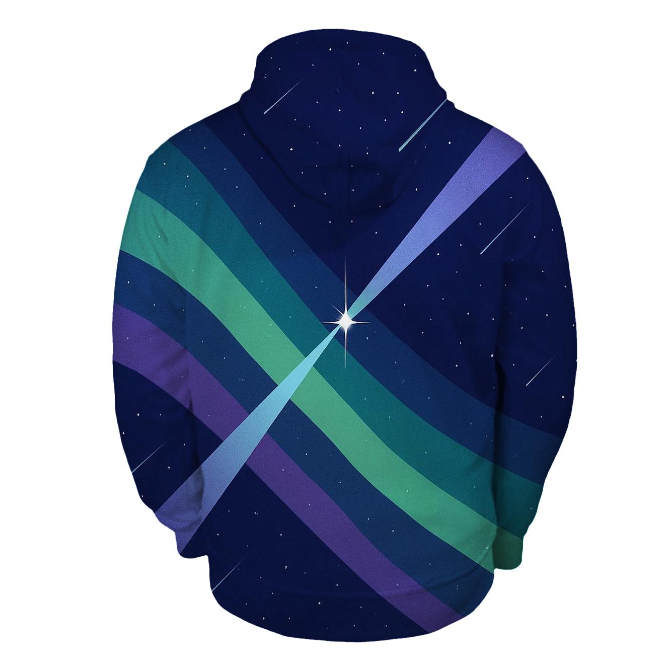 Aurora Ribbon Jet Outflow graphic hoodies