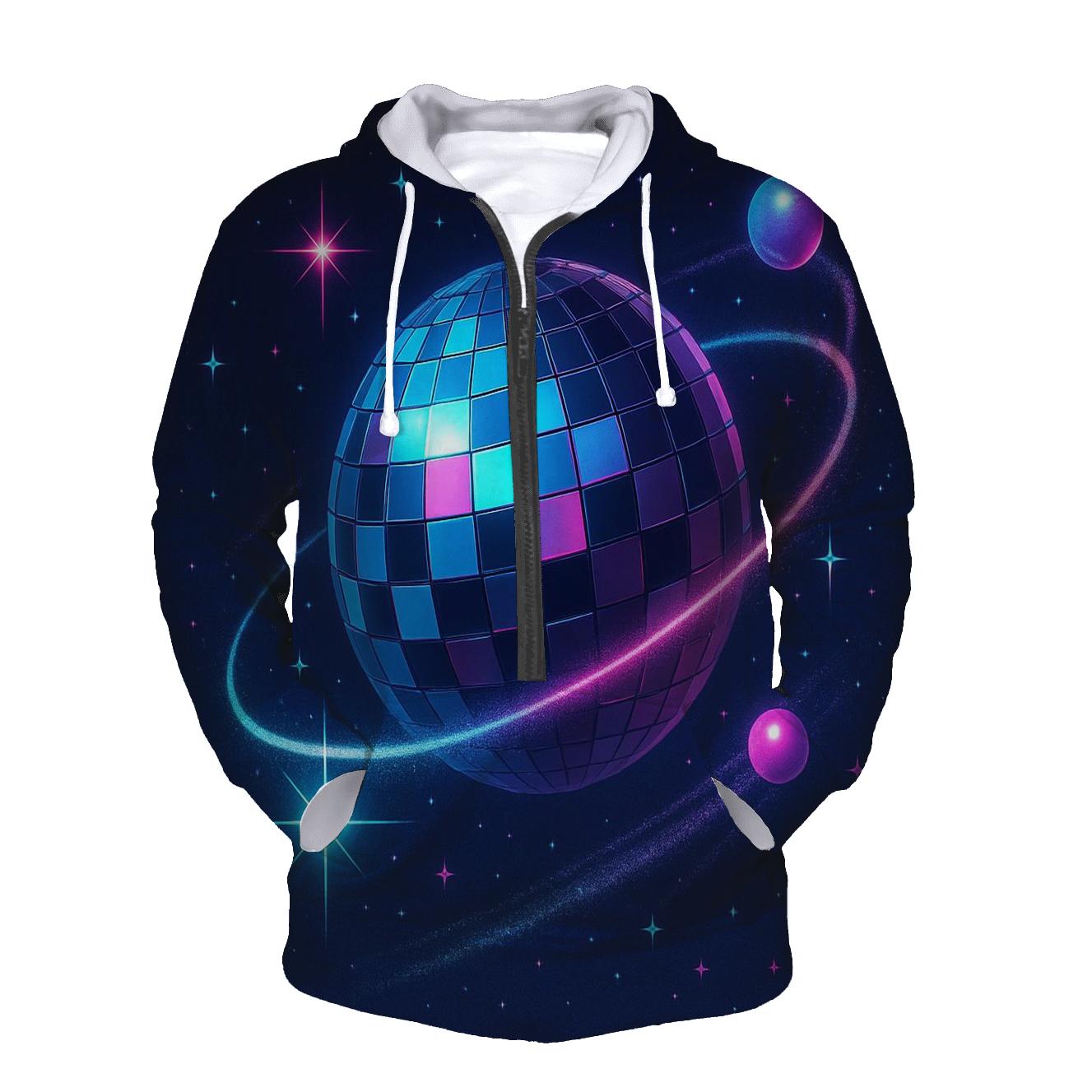 Midnight Disco Orbit embroidered hoodies