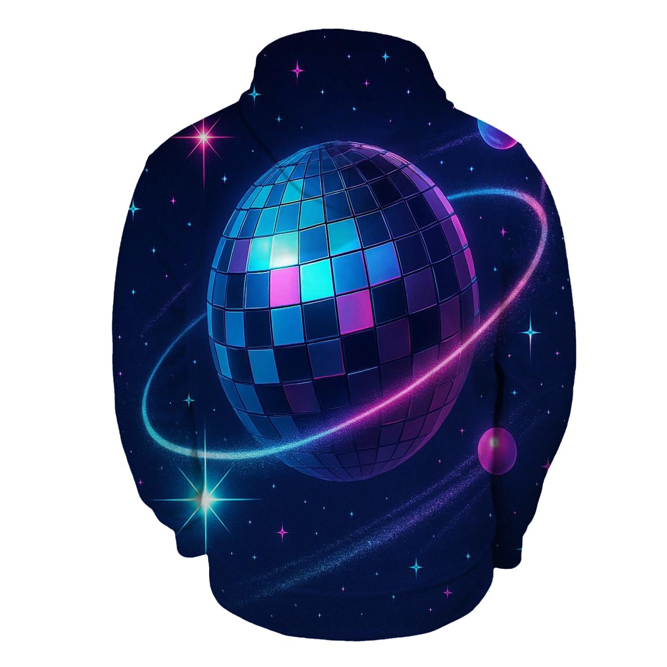 Midnight Disco Orbit embroidered hoodies