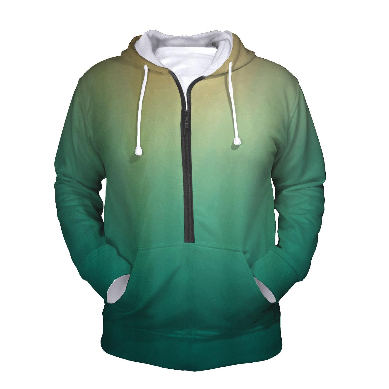 Kelp Forest Sunbeam Gradient zip-up hoodies