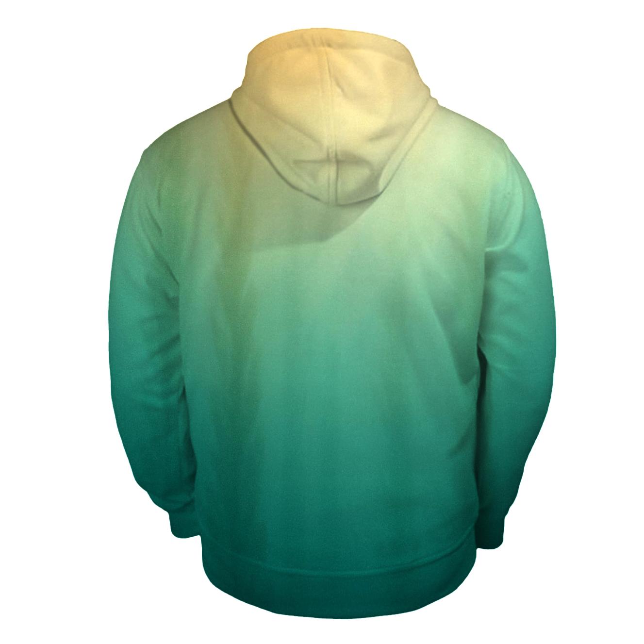 Kelp Forest Sunbeam Gradient zip-up hoodies