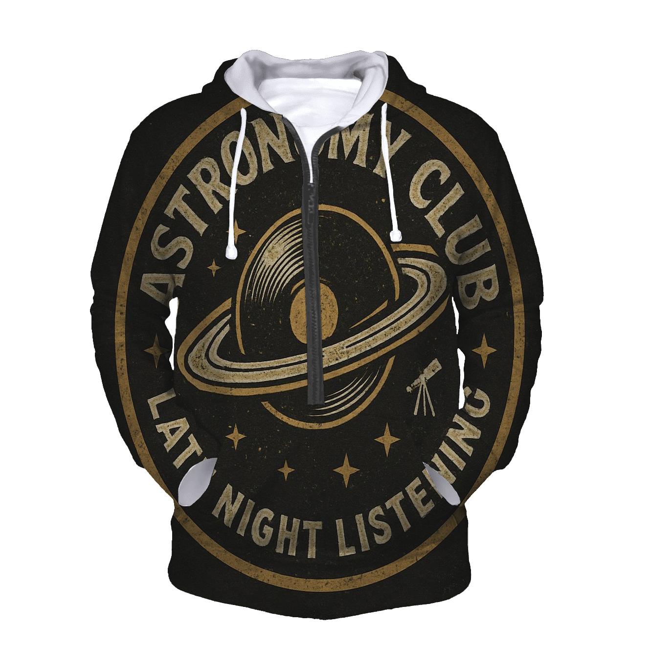 Distressed Vinyl Astronomy Club Badge hoodies fashion