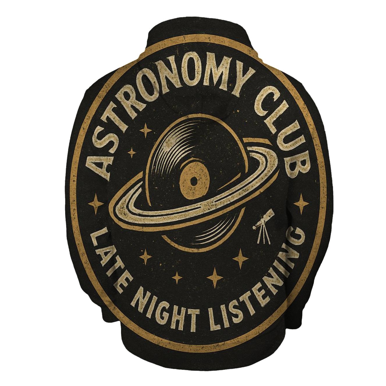 Distressed Vinyl Astronomy Club Badge hoodies fashion