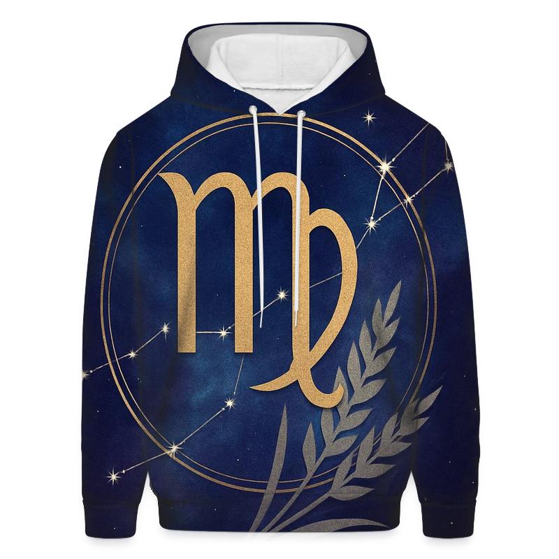 Virgo Sheaf Of Wheat Star Chart Emblem custom hoodies