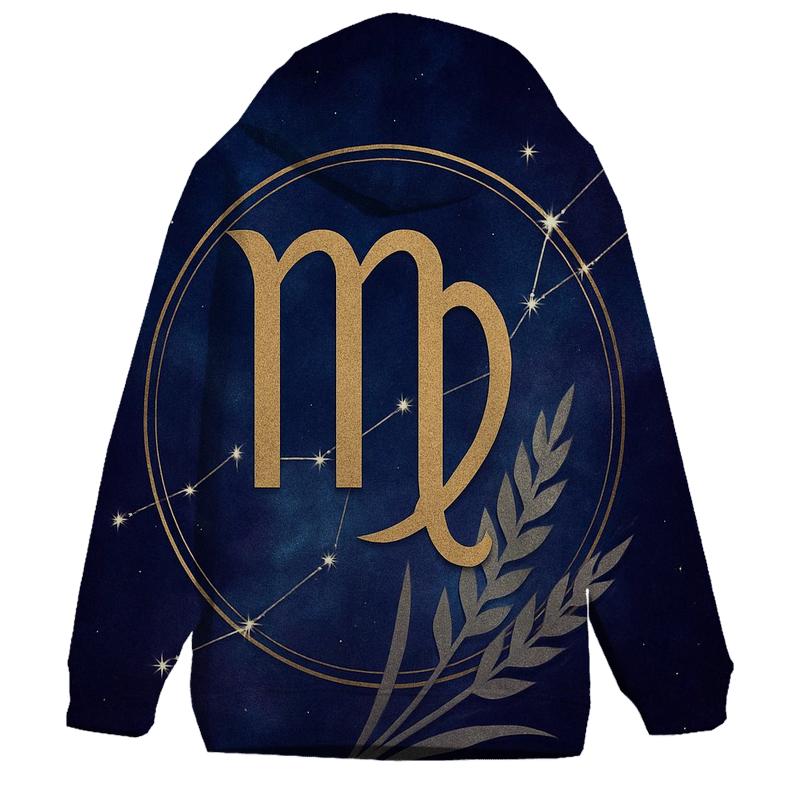 Virgo Sheaf Of Wheat Star Chart Emblem custom hoodies