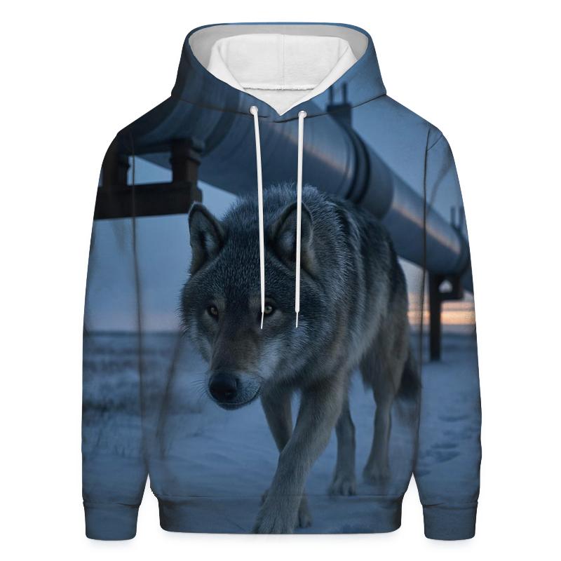 Wolf Under The Northern Pipeline Crossing custom hoodies