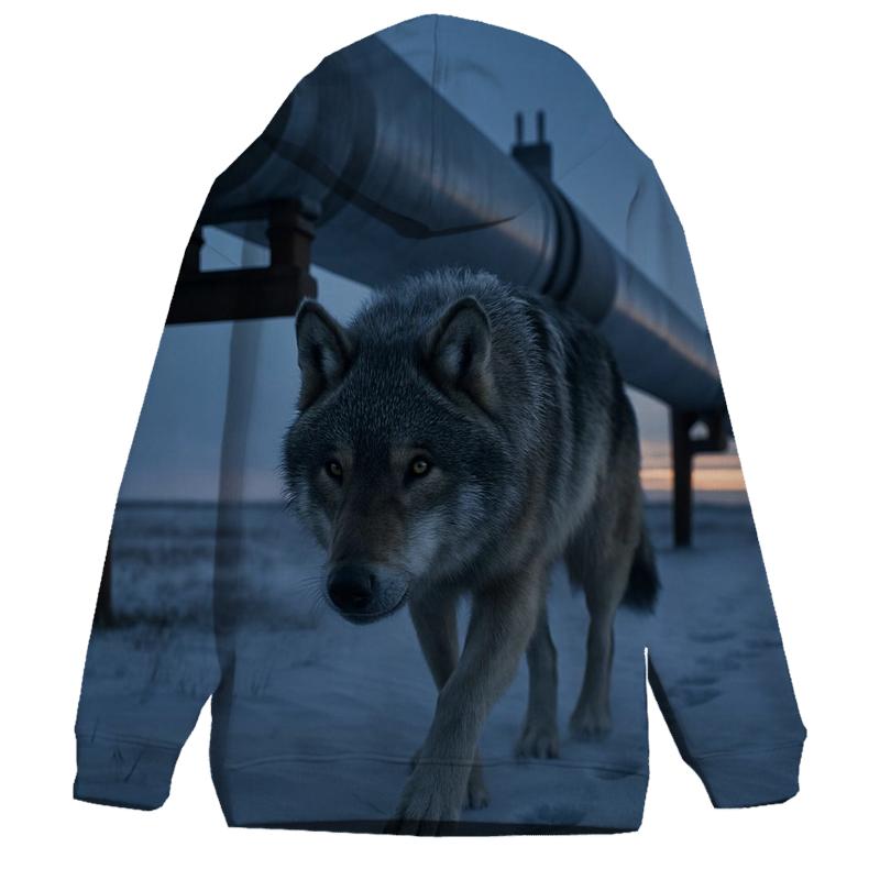 Wolf Under The Northern Pipeline Crossing custom hoodies