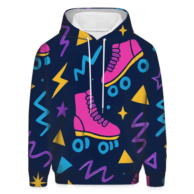 Roller Rink Neon Confetti graphic hoodies