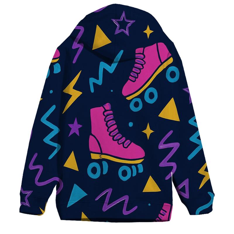 Roller Rink Neon Confetti graphic hoodies