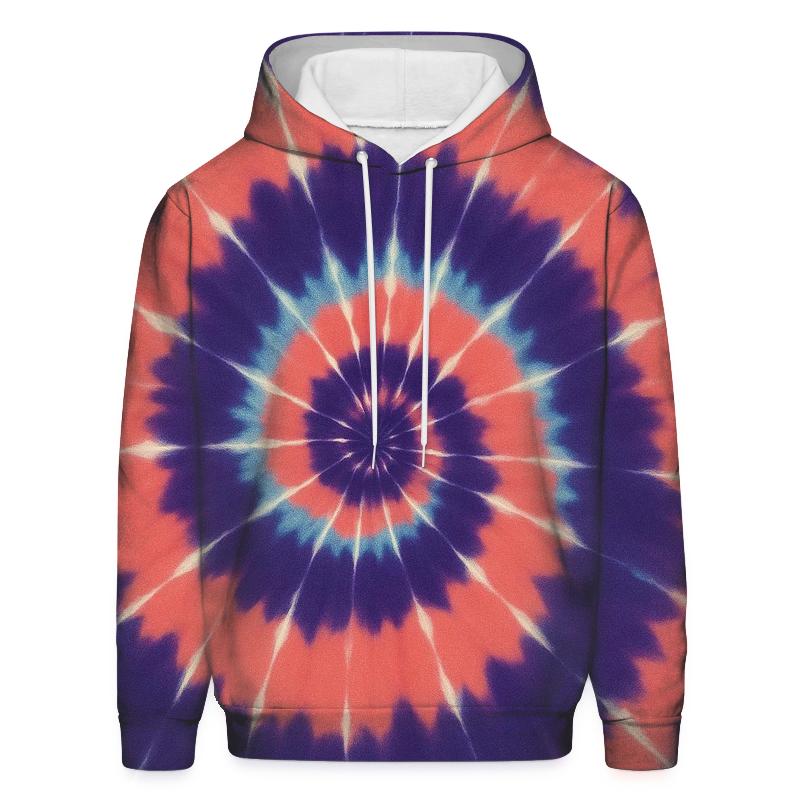 Nebula Spiral Over Dye Whirlpool embroidered hoodies